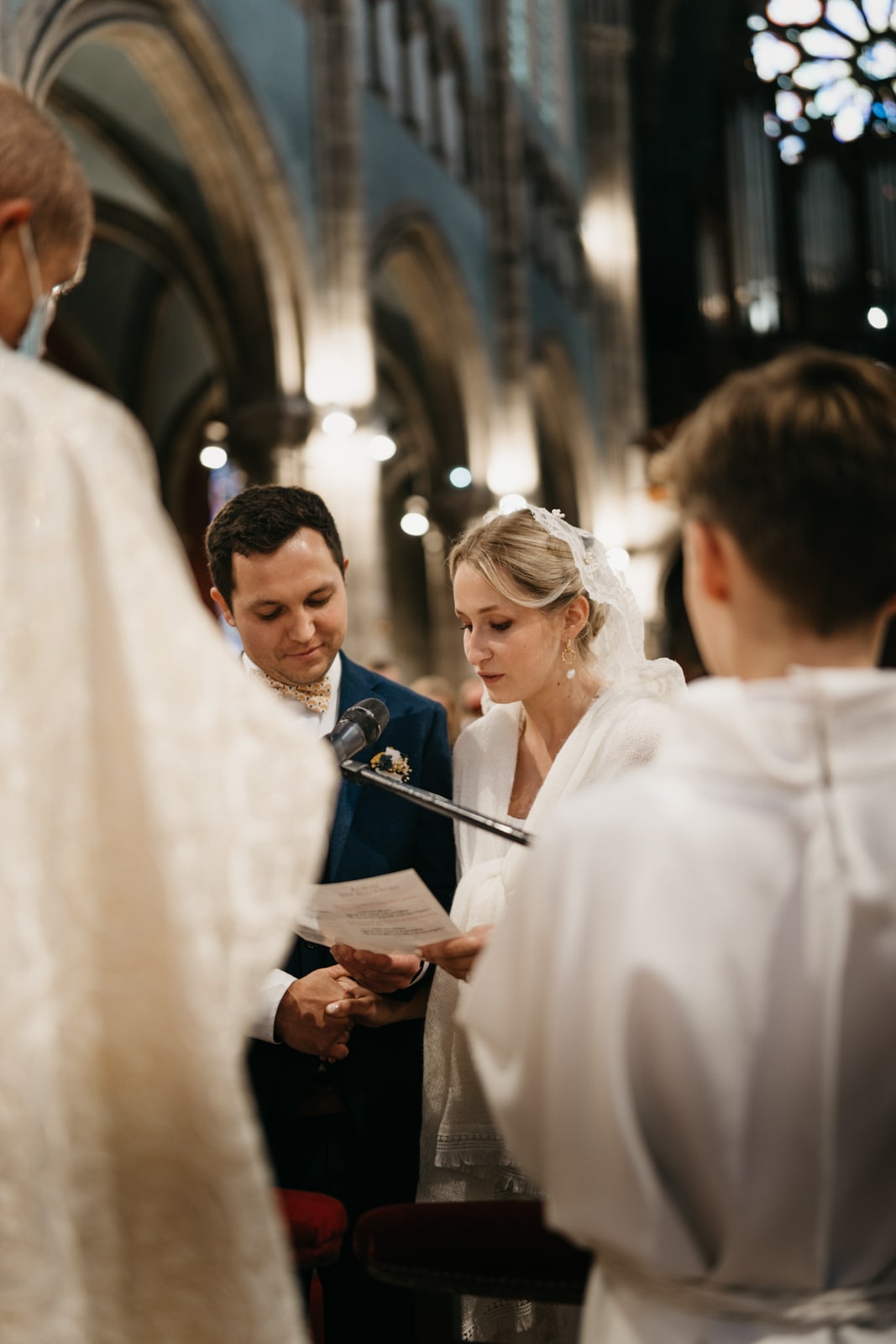 Voeux de mariage en l'église Saint-André de Bayonne au Pays basque