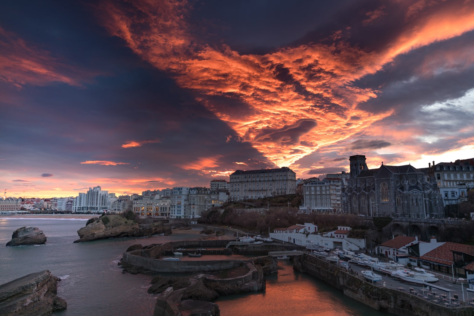 Lever de soleil à Biarritz